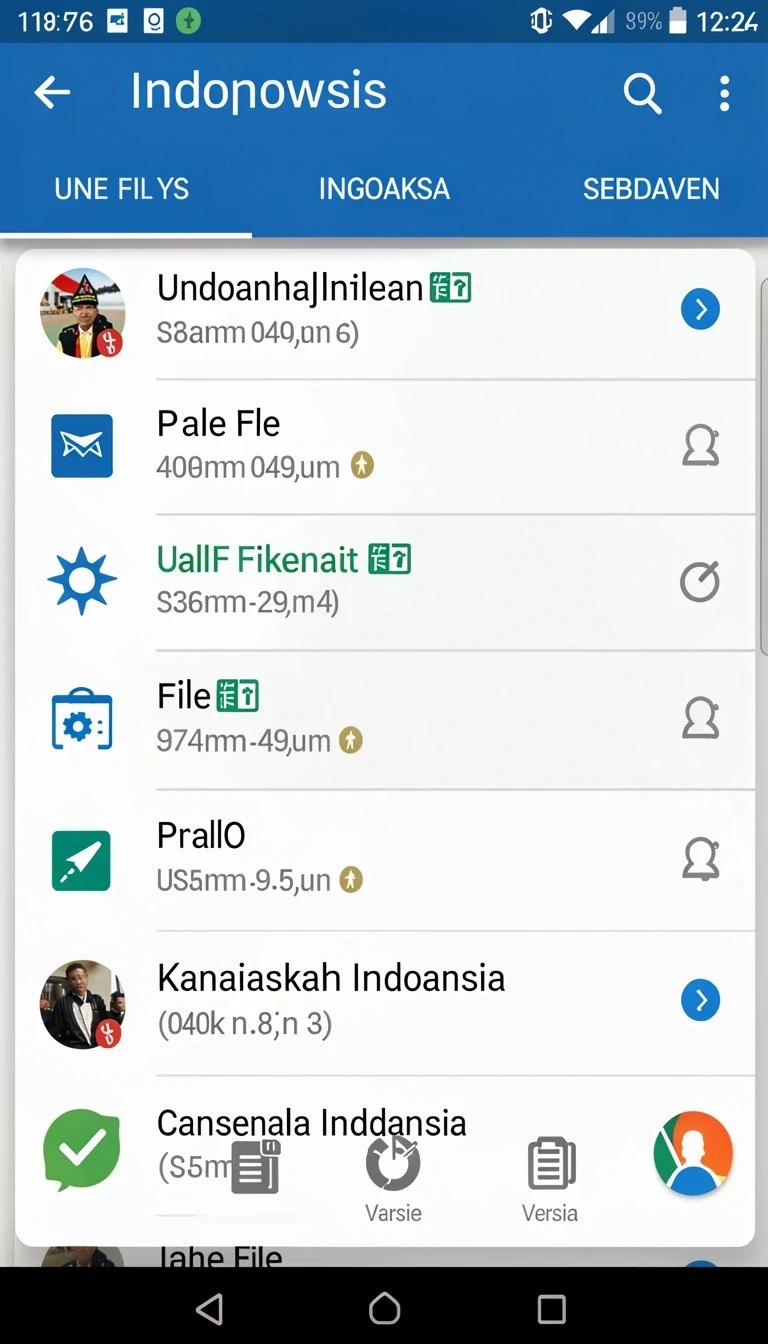 Cuplikan layar menu unduhan noah4d untuk perangkat Android